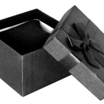 Pudełko na zegarek – kokardka – czarne