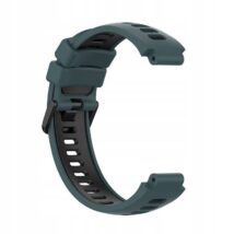 Pasek silikonowy do Garmin G02 – ciemnozielono-czarny