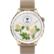 Smartwatch Damski Rubicon RNCF02-2 Złoty + Pasek Różowy