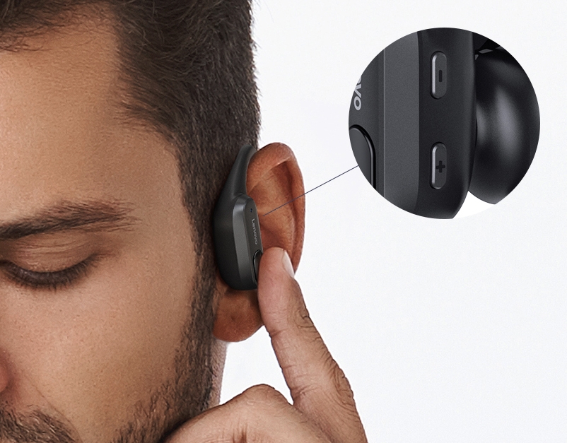 Słuchawki bezprzewodowe douszne LENOVO Thinkplus LivePods XT80 Czarne - obrazek 3