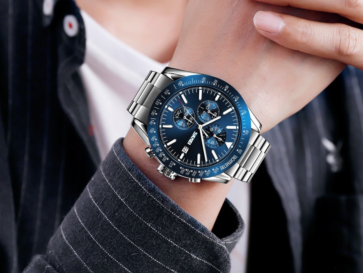 Zegarek Męski Skmei 9253SIBU + BOX - obrazek 3