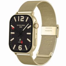 Smartwatch Damski GRAVITY GT15-10 Biały Pasek Silikonowy + Złota Bransoleta