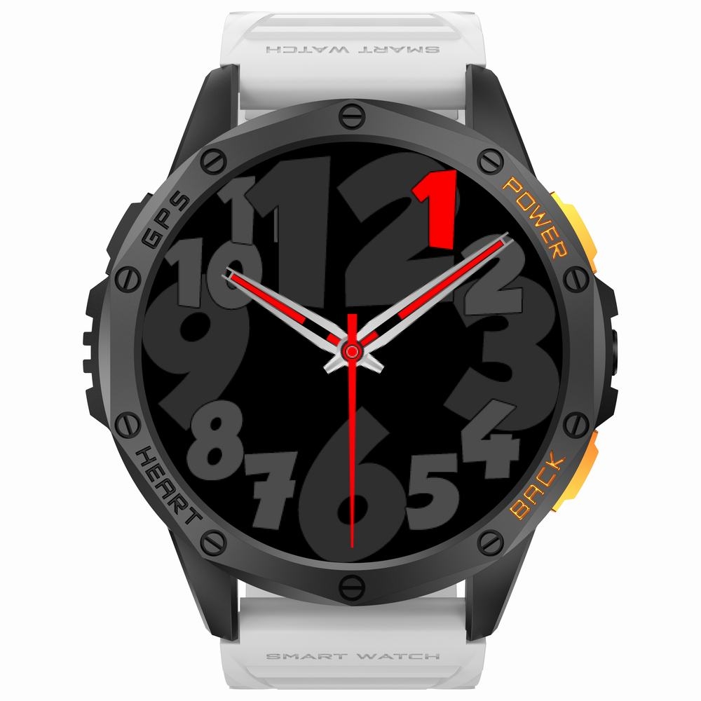 Smartwatch Męski GRAVITY GPS GT24-2 Czarny Pasek Silikonowy + Biały Pasek Silikonowy - obrazek 3