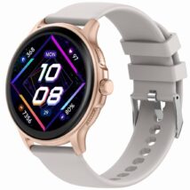 Smartwatch Damski GRAVITY GT12-5 Szary Pasek Silikonowy + Bransoleta Różowe Złoto