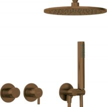 Zestaw prysznicowy podtynkowy z głowicą prysznicową – z baterią poziomą