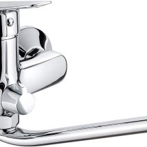 Bateria umywalkowa ścienna z wydłużoną wylewką – podłączenie na wąż BMO_056M 5908212083611