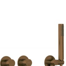 Zestaw prysznicowy podtynkowy z główką prysznicową – z baterią poziomą