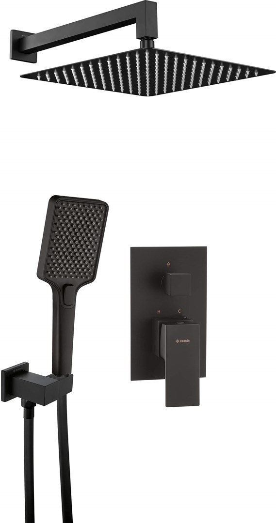 Zestaw prysznicowy podtynkowy DEANTE ANEMON BIS NAC N9MP Nero