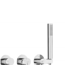 Zestaw prysznicowy podtynkowy z główką prysznicową – z baterią poziomą