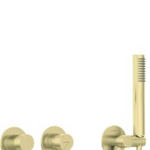 Zestaw prysznicowy podtynkowy z główką prysznicową – z baterią poziomą