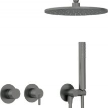 Zestaw prysznicowy podtynkowy z głowicą prysznicową – z baterią poziomą