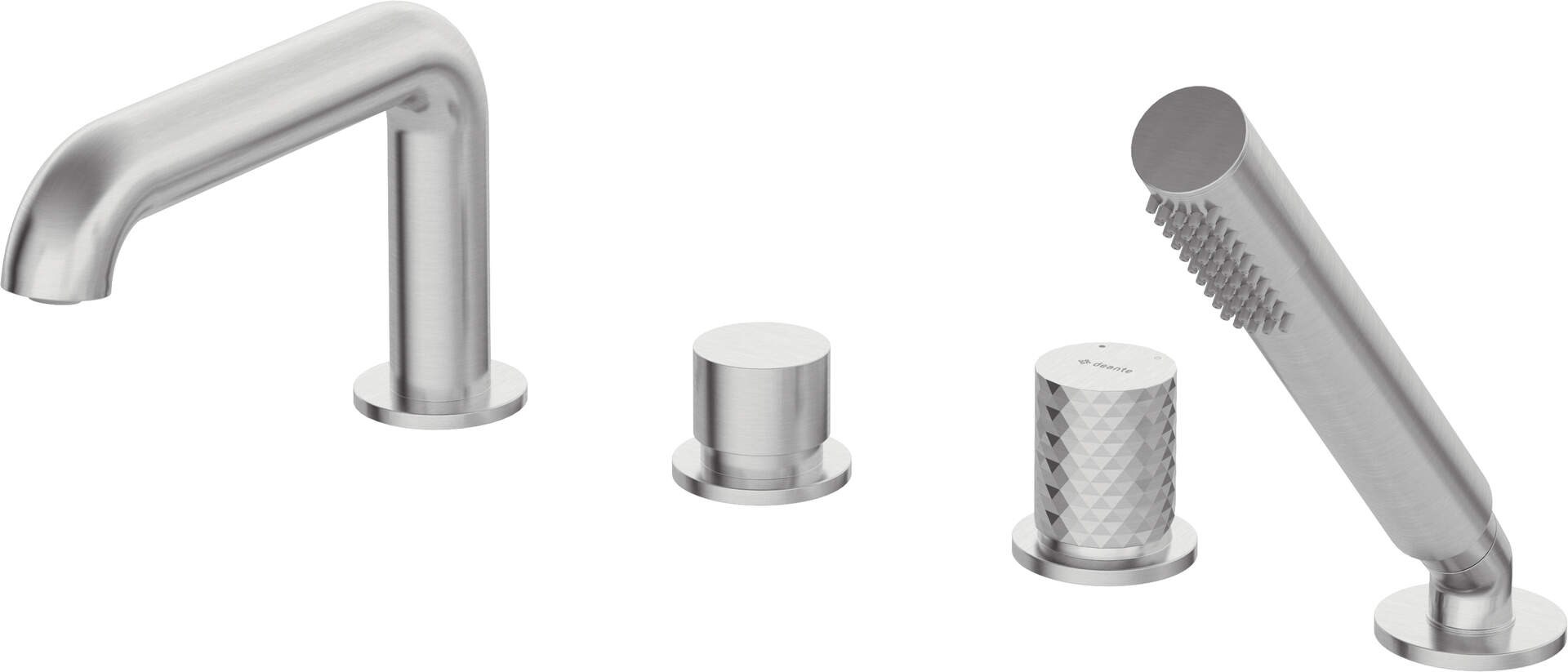 Bateria wannowa 4-otworowa z zestawem prysznicowym