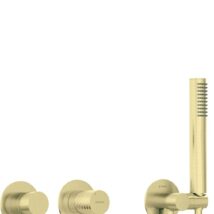 Zestaw prysznicowy podtynkowy z główką prysznicową – z baterią poziomą