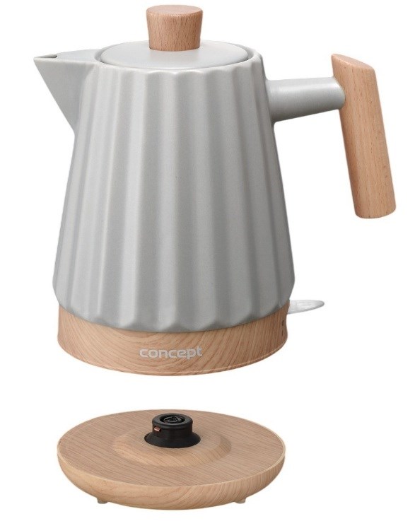 Czajnik elektryczny ceramiczny RK0091 CONCEPT szary - obrazek 3