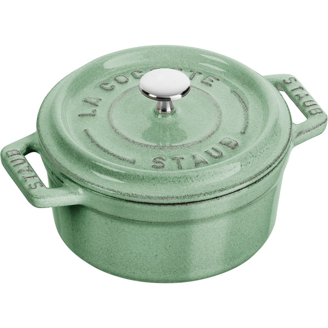 STAUB MINI COCOTTE Mini garnek żeliwny okrągły 250 ml, miętowy - obrazek 3
