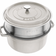 Garnek żeliwny okrągły z wkładem STAUB La Cocotte 40508-822-0 – 3.8 ltr. biała trufla