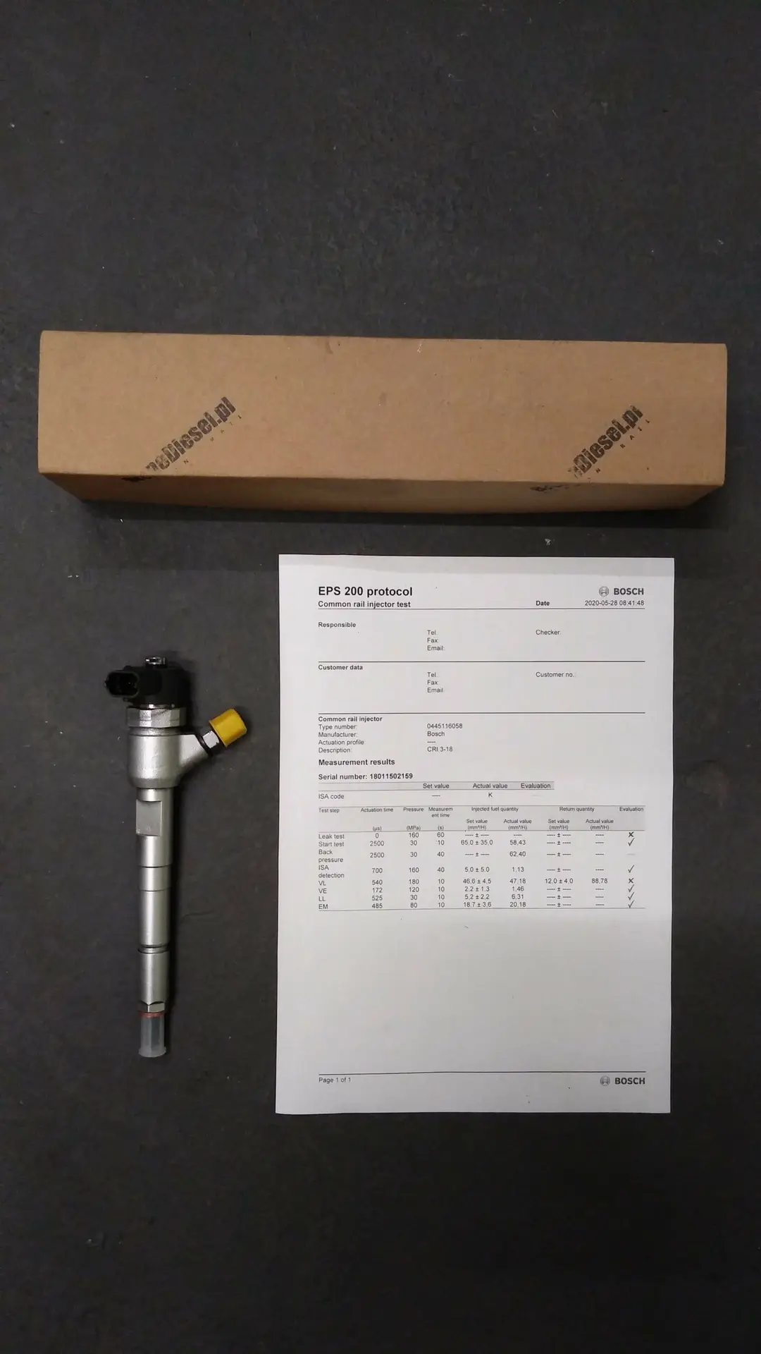 Wtryskiwacz Bosch – Peugeot 508 / Citroën C5 2.0 BlueHDi –0445110674 - obrazek 3