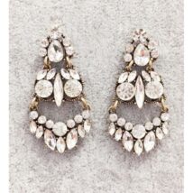 Kolczyki wiszące dżetowe zdobione K1020