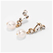 Kolczyki wiszące perły kryształ K1163