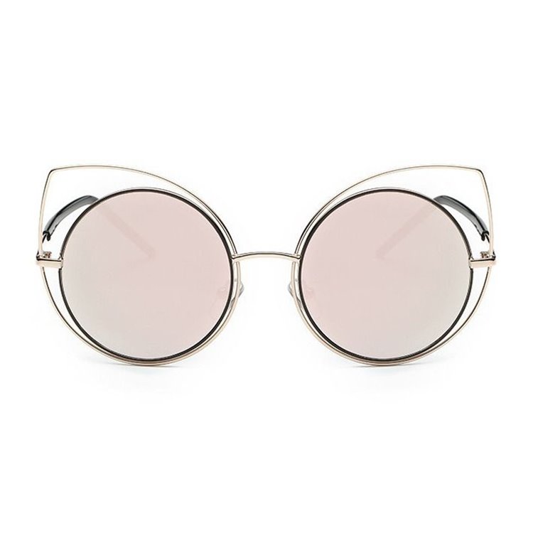 OKULARY LUSTRZANE KOCIE OCZY - RÓŻOWE OK86WZ3