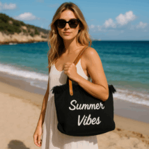 TORBA PLAŻOWA BOHO Z frędzlami czarna TP11CZ