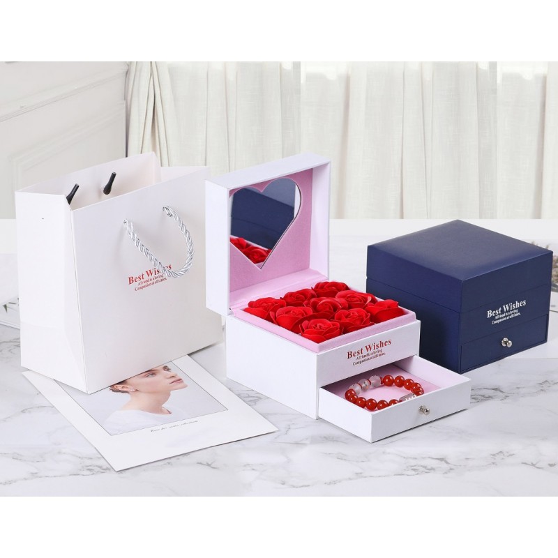 Pudełeczko na biżuterię mydlana Wieczna Róża PDOZ22 - obrazek 3