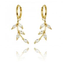 Kolczyki ze stali szlachetnej pozłacanej 14k złotem KST2972