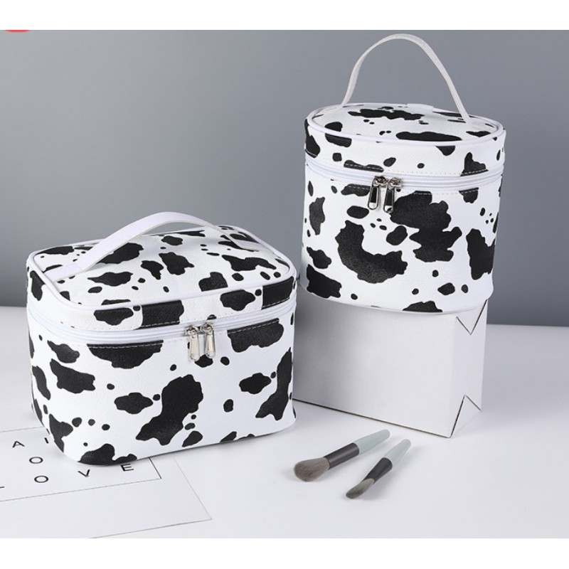 Kosmetyczka rozkładana łaciata krówka kuferek KS61 - obrazek 3