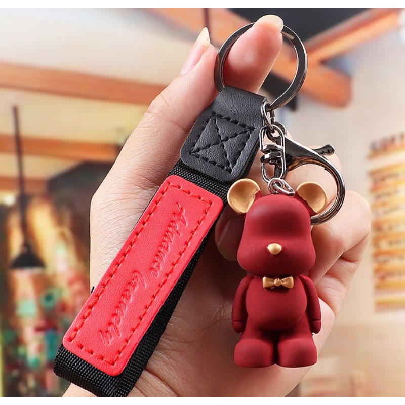 Brelok do kluczy miś czerwony BRL49CZE - obrazek 3