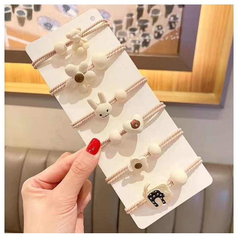 Zestaw frotek gumek 6w1 na plakietce Misie GUM141 - obrazek 3