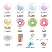 Zestaw Balonów pączki, donut 165szt BLN11