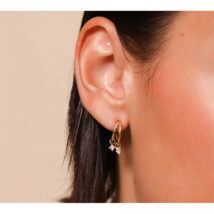 Kolczyki ze stali szlachetnej platerowane złotem KST3292