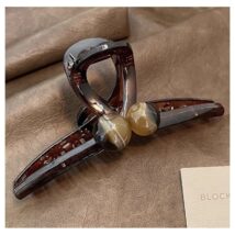 Spinka klamra do włosów XL 12×5 cm brązowa SP353