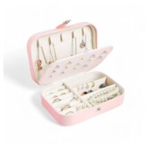Szkatułka na biżuterię, etui, organizer, pudełko różowe PD160R