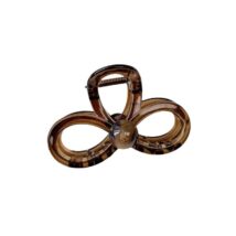Spinka klamra do włosów XL transparentna brązowa 9×5,5cm SP365