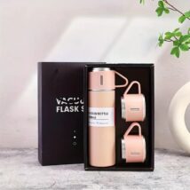 ZESTAW TERMOS Z 3 KUBKAMI zapakowany na prezent, 500Ml różowy BD24R