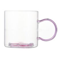 Szklanka termiczna z brokatowtym kwiatkiem w środku 250 ml – SZK143