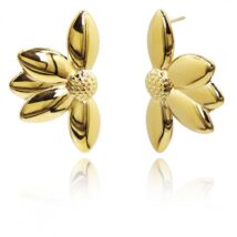 Kolczyki ze stali szlachetnej platerowane 14k złotem KWIATEK KST3357