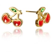 Kolczyki ze stali szlachetnej platerowane 14k złotem WISIENKI KST3359