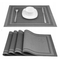 Wodoodporna podkładka na stół 30×45 cm prostokątna szara MP34S