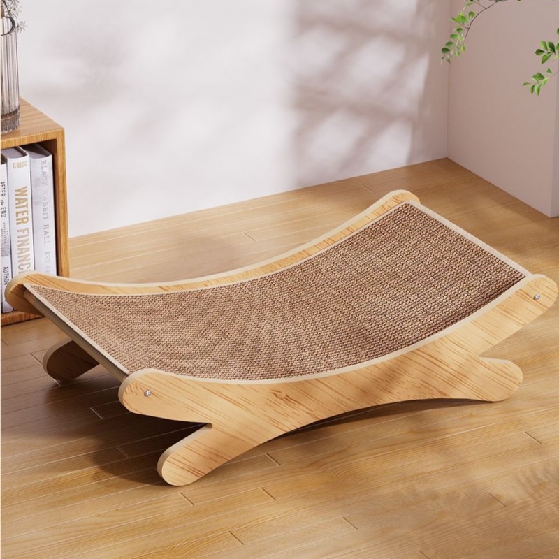 Legowisko, drapak dla kota- drewno, lina jutowa 49 x 30 x 16 cm KOT27 - obrazek 3