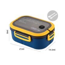 Śniadaniówka LUNCH BOX ze sztućcami 21 x 14,5 x 8cm granat PJM44GRAN