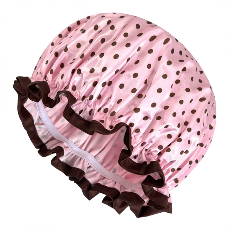 Wodoodporny czepek ochronny, kąpielowy na włosy, do spania, KROPKI KCZ01