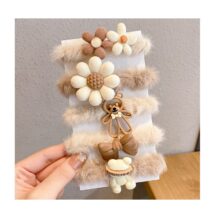 Zestaw frotek gumek do włosów 5w1 na plakietce PUCHATE GUM174