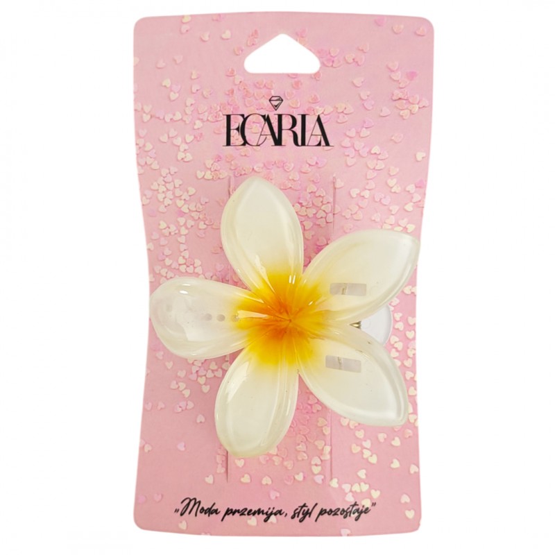Spinka do włosów klamra XL KLIPS kwiat ombre żółty 6 cm SP404