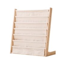 Regał, 6 poziomowy stojak, organizer na książki z kieszonkami 79 x 60 cm SZ45