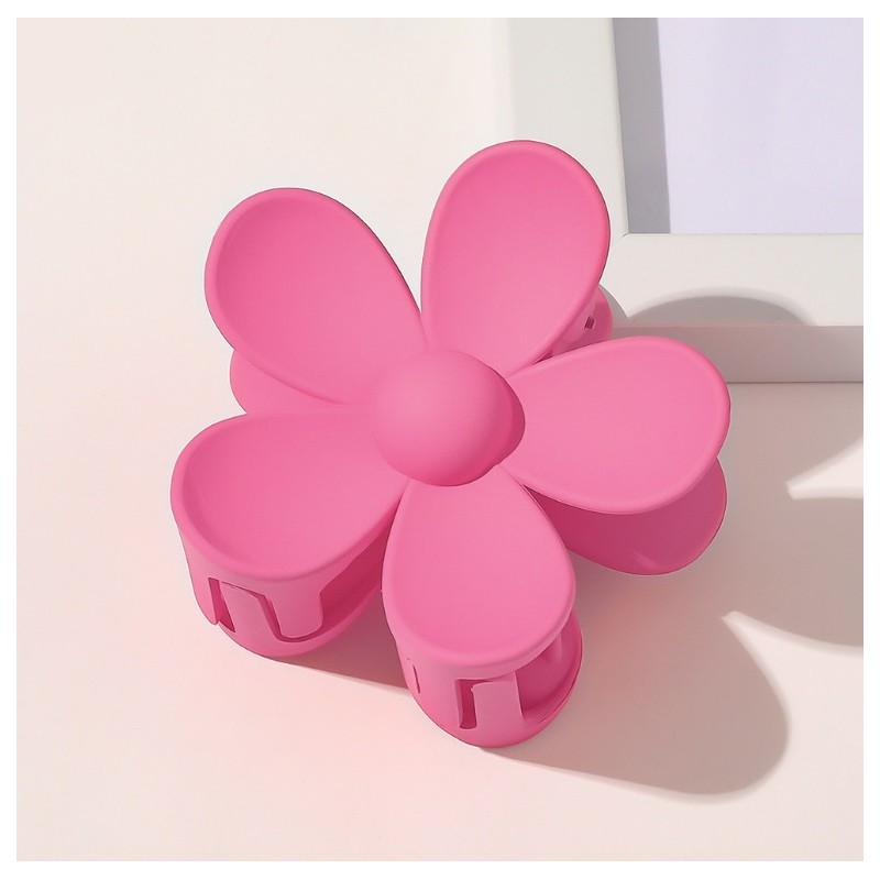 Spinka do włosów klamra XL kwiat ciemny róż 7x7,5 cm SP152CR - obrazek 3