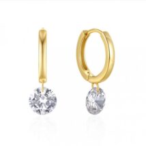 Kolczyki wiszące srebro platerowane 14k złotem, srebro S925 KST3391