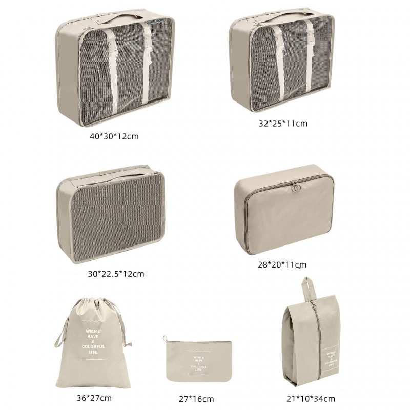 Zestaw podróżny 7 szt kosmetyczek saszetek organizerów KS41WZ3