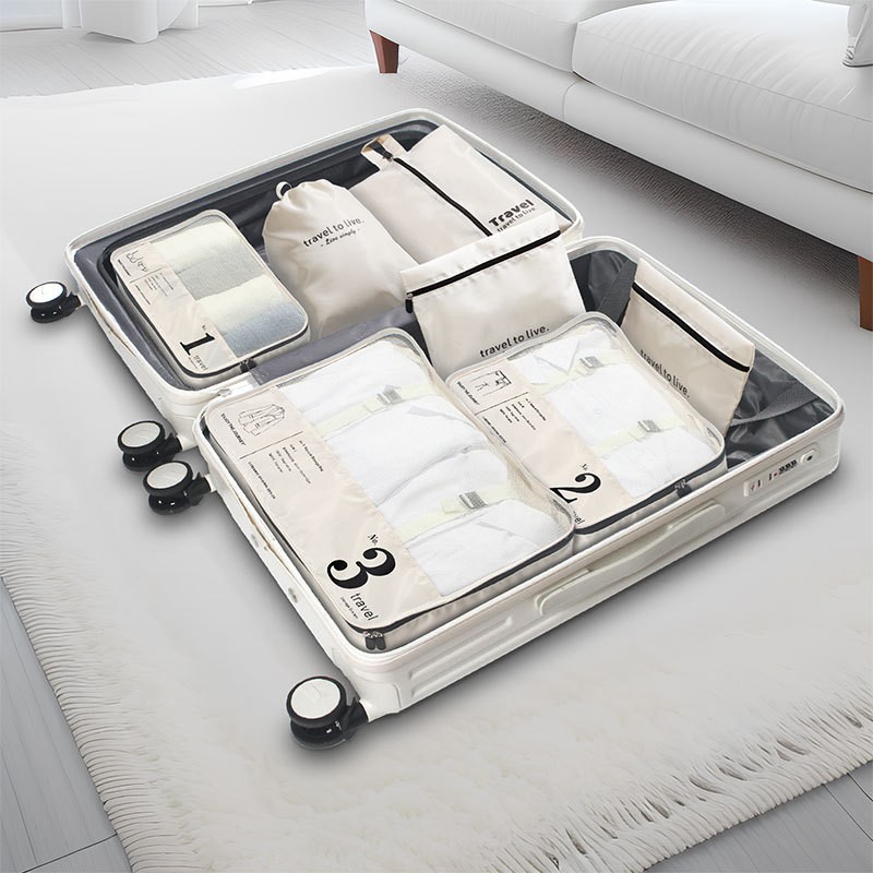 Zestaw podróżny 7 szt kosmetyczek saszetek organizerów KS142K